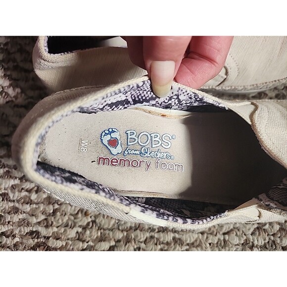 BOBS from Skechers Memory Foam High Jinx Womens Sz 8 Espadrille Slip On Shoes - Picture 2 of 12